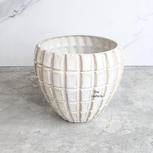 Load image into Gallery viewer, The Leaferie Bramla white ceramic pot.