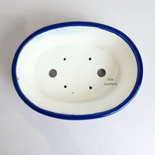 Load image into Gallery viewer, The Leaferie Bonsai Tally series 10 oval bonsai pot. blue and green colour . ceramic material