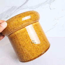 Load image into Gallery viewer, The Leaferie Greta orange flowerpot. ceramic material