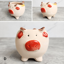 Load image into Gallery viewer, The Leaferie Allie Animal Series 3. 6 designs ceramic mini pots. Design D