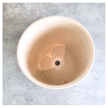 Load image into Gallery viewer, Folia Ceramic planter with butterfly design on a gray surface, featuring the brand 'LEAFAERIE'.