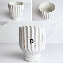 Load image into Gallery viewer, The Leaferie Petit Pots Series 12 . mini small ceramic pot. 9 designs. Design D