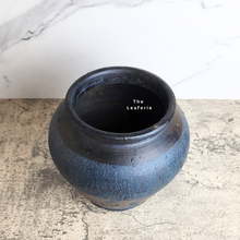 Load image into Gallery viewer, The Leaferie Pinelopi Blue large ceramic pot.