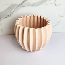 Load image into Gallery viewer, The Leaferie Bae II Planter. 2 colours, pink and blue ceramic pot. front view. A