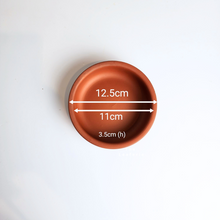 Load image into Gallery viewer, The Leaferie Zisha purple sand deep tray suitable for bonsai pot. 6 sizes . front view of size 12.5cm