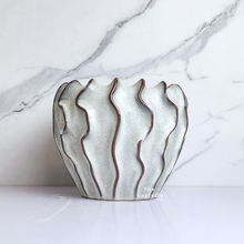 Load image into Gallery viewer, The Leaferie Pia planter . ceramic pot with drainage hole. front view
