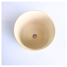 Load image into Gallery viewer, Cirra White ceramic planter with blue dot pattern on a light gray background, featuring the brand 'LEAFAERIE'.