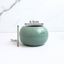 Load image into Gallery viewer, The Leaferie Indira round ceramic pot. 3 colours