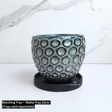 Load image into Gallery viewer, The Leaferie Selda blue pot. ceramic material