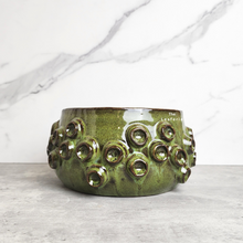 Load image into Gallery viewer, The Leaferie Harper shallow pot. ceramic green colour