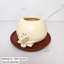 Load image into Gallery viewer, The Leaferie Nara resin flowerpot.