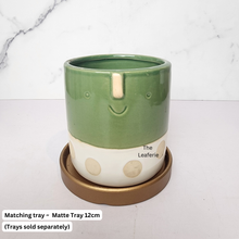 Load image into Gallery viewer, The Leaferie Mikkola flowerpot . 2 designs face design ceramic pot.