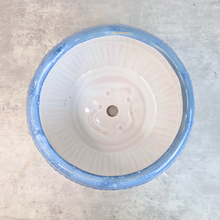 Load image into Gallery viewer, The Leaferie Amoura big flowerpot. ceramic blue pot