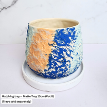 Load image into Gallery viewer, The Leaferie Huda flowerpot. colourful rainbow ceramic pot