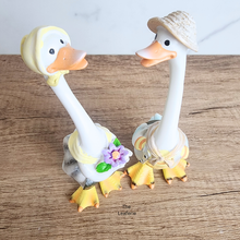 Load image into Gallery viewer, The Leaferie Milo and Mable Duck decoration. made from Resin. set of 2