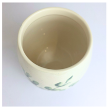 Load image into Gallery viewer, celia green leaf design flowerpot featuring the brand 'LEAFERIE'.