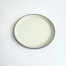 Load image into Gallery viewer, The Leaferie ceramic round tray with black trimming