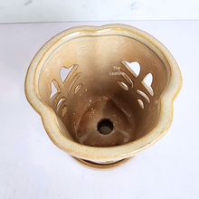 Load image into Gallery viewer, The Leaferie Layla Orchid pot with tray. 2 colours ceramic pot