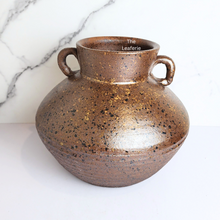 Load image into Gallery viewer, The Leaferie Arlo big brown pot. with ears. ceramic material