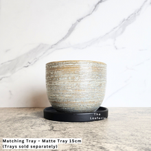 Load image into Gallery viewer, The Leaferie Pagona Pot. ceramic flowerpot with 2 designs. Design A