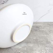 Load image into Gallery viewer, The Leaferie Xelene shallow white and black colour ceramic pot.