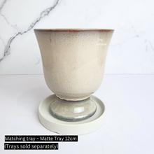 Load image into Gallery viewer, The Leaferie Keave trophy beige ceramic pot