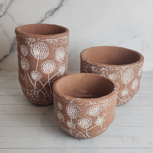 Load image into Gallery viewer, The Leaferie Mona Terracotta pot. top viiew.