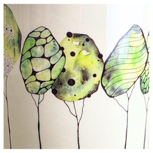 Load image into Gallery viewer, Folia Ceramic planter with butterfly design on a gray surface, featuring the brand 'LEAFAERIE'.