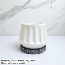 Load image into Gallery viewer, The Leaferie Eirini white ceramic pot.