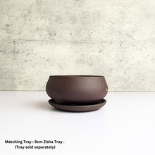 Load image into Gallery viewer, The Leaferie Bonsai Trays Series 30 . round zisha pot . 4 colours Colour A with Tray