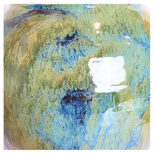 Load image into Gallery viewer, Astra Green and blue ceramic vase with 'Leaferie' branding on a white background