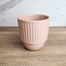 Load image into Gallery viewer, The Leaferie shiri flowerpot. ceramic material . green and pink colour
