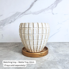 Load image into Gallery viewer, The Leaferie Bramla white ceramic pot.