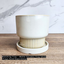 Load image into Gallery viewer, The Leaferie Evan White pot. ceramic material