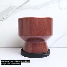 Load image into Gallery viewer, The Leaferie Oya red flowerpot. ceramic material