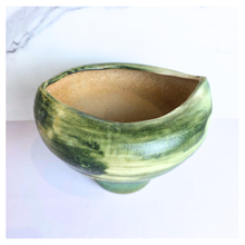 Load image into Gallery viewer, Leaferie Signature Mori Green ceramic vase with 'Leaferie' branding on a white background