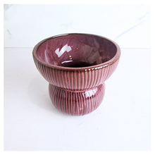Load image into Gallery viewer, Scarva ceramic planters with ribbed design on a white background, featuring the Leaferie brand.