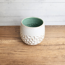 Load image into Gallery viewer, The Leaferie Amalia Plant pot. ceramic white flowerpot.