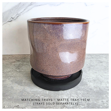 Load image into Gallery viewer, Sylvie Ceramic planter labeled 'Sylvie' on a gray surface with 'LEAFAERIE'