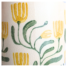 Load image into Gallery viewer, Tierra Decorative pot with floral design on a marble background, featuring the brand 'LEAFERIE'.