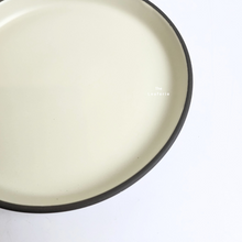 Load image into Gallery viewer, The Leaferie ceramic round tray with black trimming
