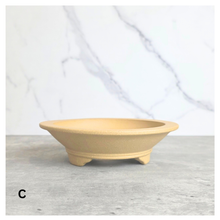 Load image into Gallery viewer, BOnsai 95. zisha Collage of four bonsai pots in different colors with 'LEAFERIE' branding on a marble background.