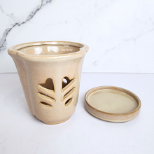 Load image into Gallery viewer, The Leaferie Layla Orchid pot with tray. 2 colours ceramic pot