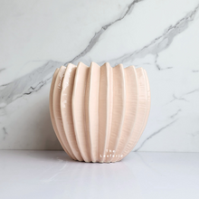 Load image into Gallery viewer, The Leaferie Bae II Planter. 2 colours, pink and blue ceramic pot. front view A