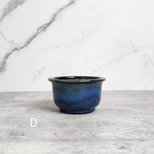 Load image into Gallery viewer, The Leaferie Bonsai Series 21. 4 designs. made from zisha . Front view of all pots D