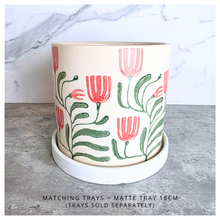 Load image into Gallery viewer, Emmett Decorative pot with floral design on a marble surface, featuring the brand 'LEAVERIE'.