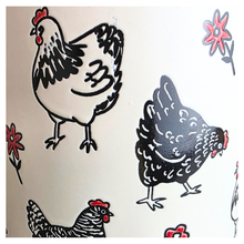 Load image into Gallery viewer, Nilo Ceramic pot with chicken design on a marble background, featuring the brand 'LEAFERIE'.