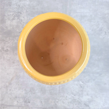 Load image into Gallery viewer, The Leaferie Adira Flowerpot. yellow ceramic pot with legs.