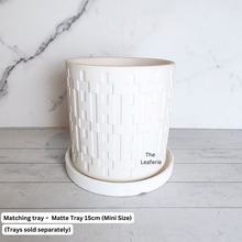 Load image into Gallery viewer, The Leaferie Baudin White ceramic pot. 2 sizes
