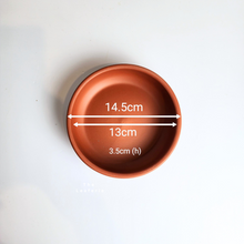 Load image into Gallery viewer, The Leaferie Zisha purple sand deep tray suitable for bonsai pot. 6 sizes . front view of size 14.5cm